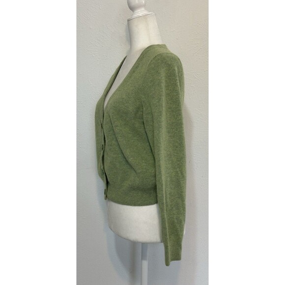 Talbots Women Size L Lambswool Angora Blend Cardigan Y2K Preppy Quiet Luxury - Picture 5 of 10